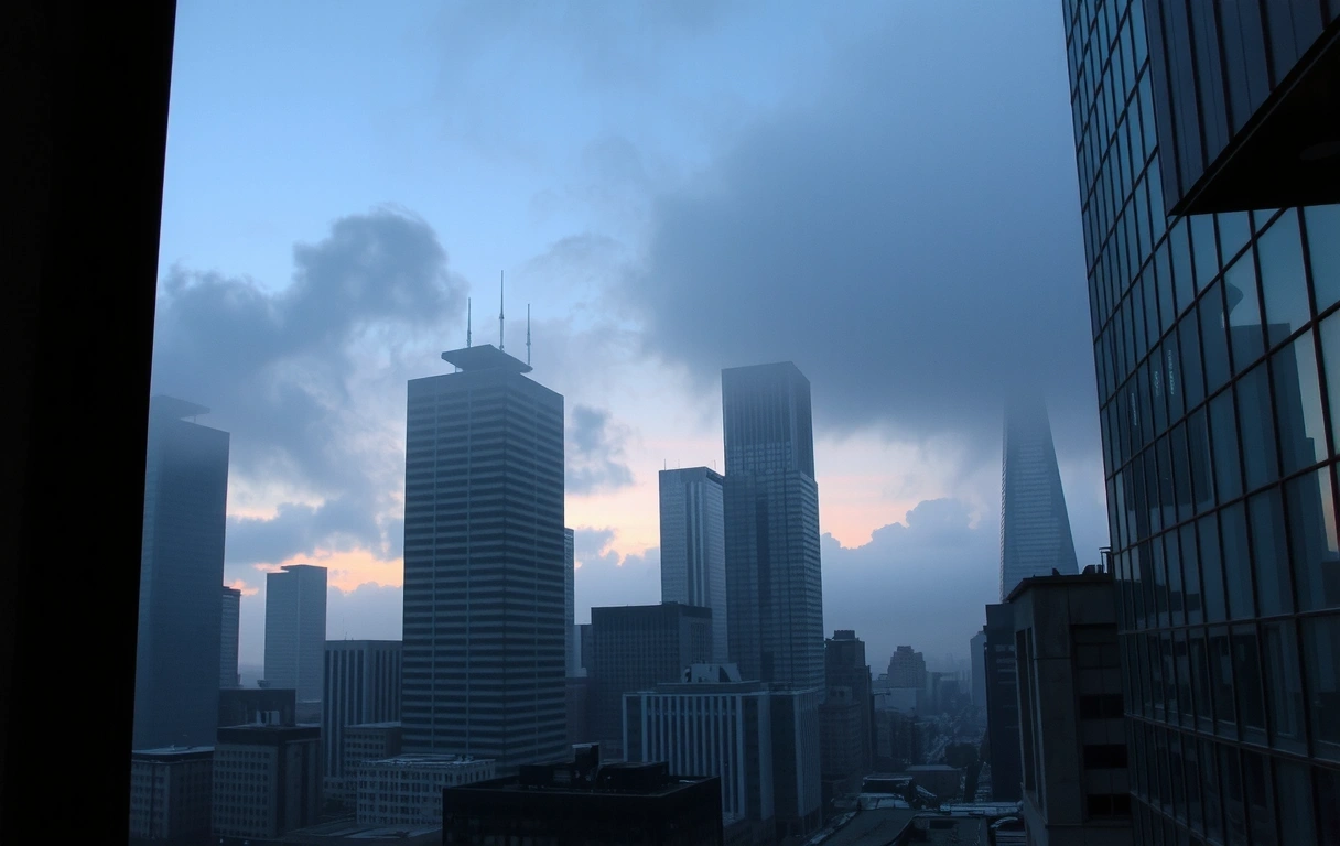 Panorama Warszawy w mgle 2026